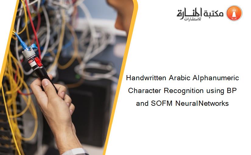 Handwritten Arabic Alphanumeric Character Recognition using BP and SOFM NeuralNetworks