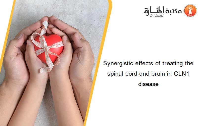 Synergistic effects of treating the spinal cord and brain in CLN1 disease