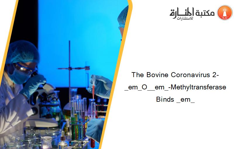 The Bovine Coronavirus 2-_em_O__em_-Methyltransferase Binds _em_