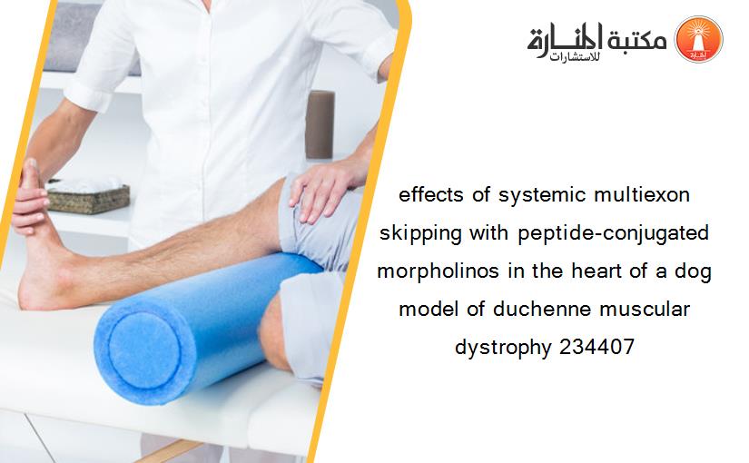 effects of systemic multiexon skipping with peptide-conjugated morpholinos in the heart of a dog model of duchenne muscular dystrophy 234407