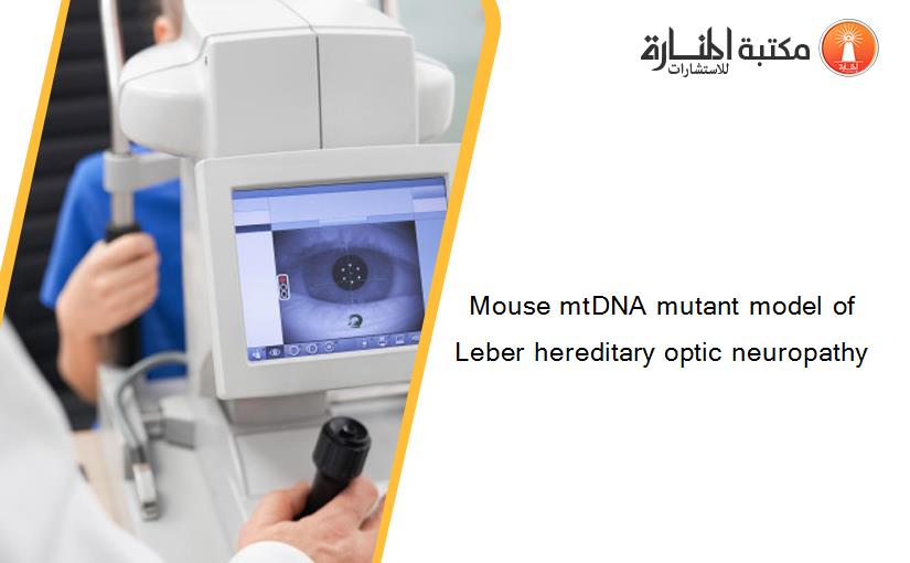 Mouse mtDNA mutant model of Leber hereditary optic neuropathy