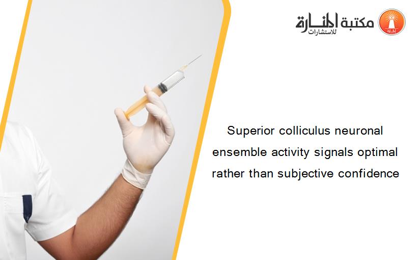 Superior colliculus neuronal ensemble activity signals optimal rather than subjective confidence