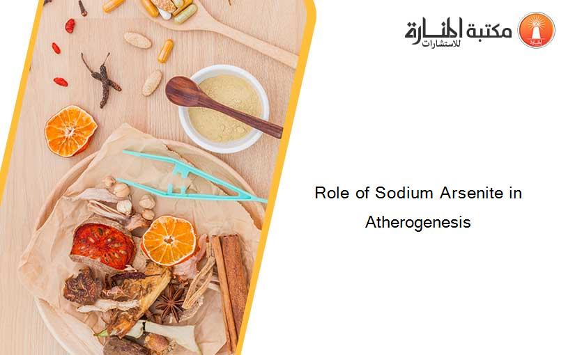 Role of Sodium Arsenite in Atherogenesis