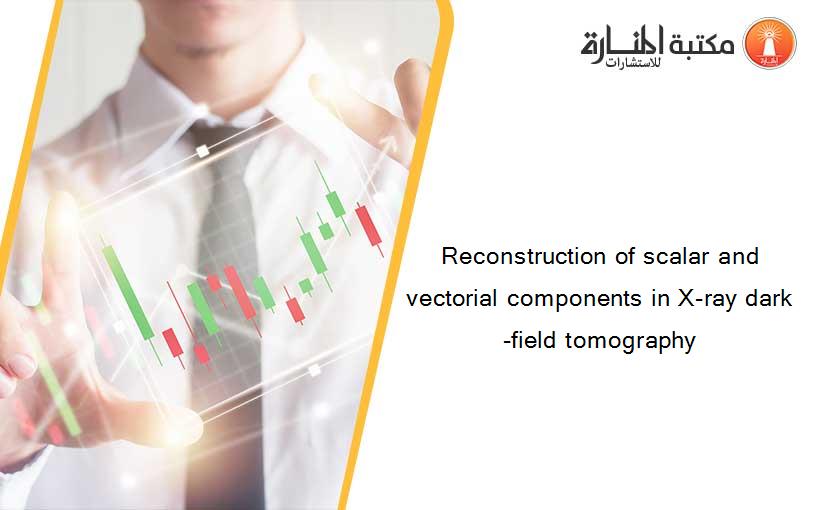 Reconstruction of scalar and vectorial components in X-ray dark-field tomography