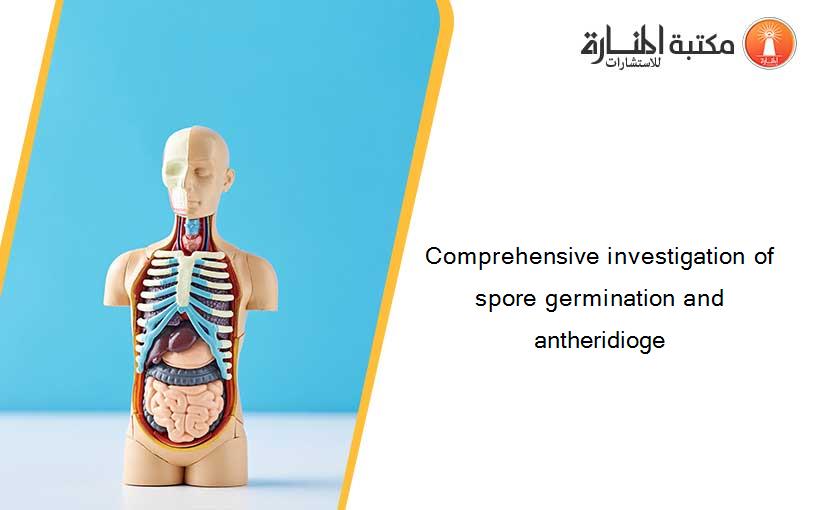 Comprehensive investigation of spore germination and antheridioge