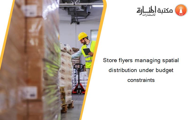 Store flyers managing spatial distribution under budget constraints