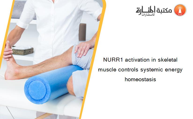 NURR1 activation in skeletal muscle controls systemic energy homeostasis
