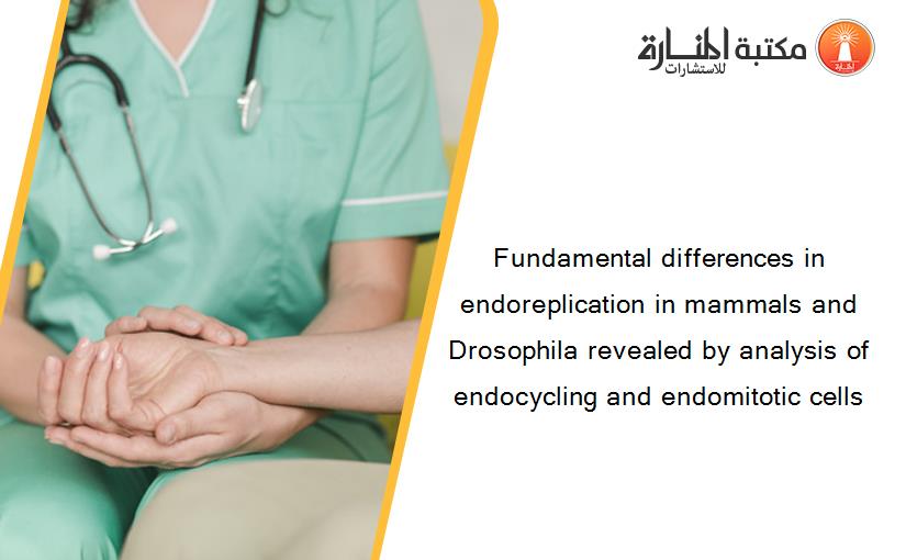 Fundamental differences in endoreplication in mammals and Drosophila revealed by analysis of endocycling and endomitotic cells