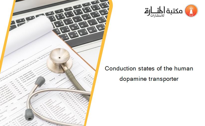 Conduction states of the human dopamine transporter