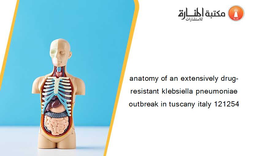 anatomy of an extensively drug-resistant klebsiella pneumoniae outbreak in tuscany italy 121254