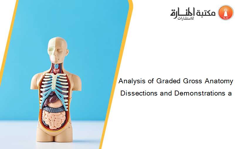 Analysis of Graded Gross Anatomy Dissections and Demonstrations a