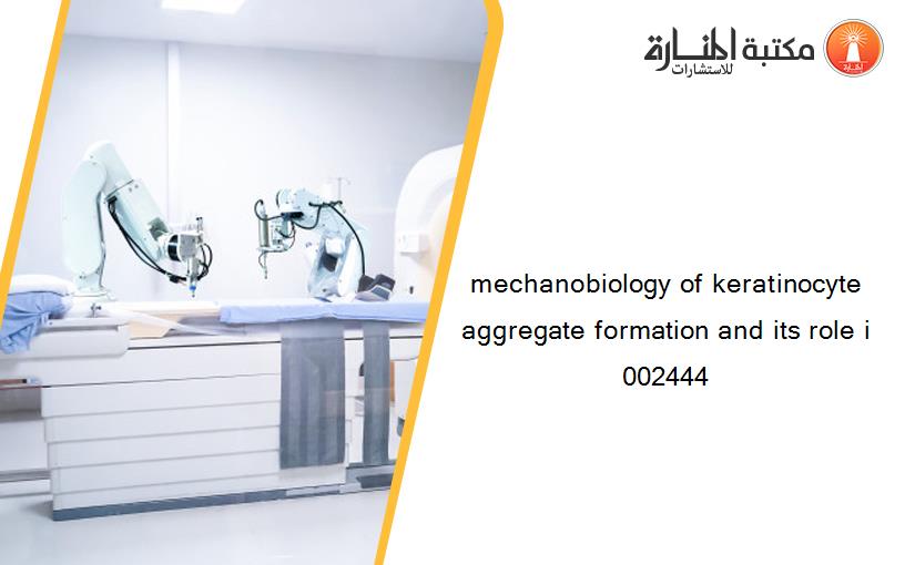 mechanobiology of keratinocyte aggregate formation and its role i 002444
