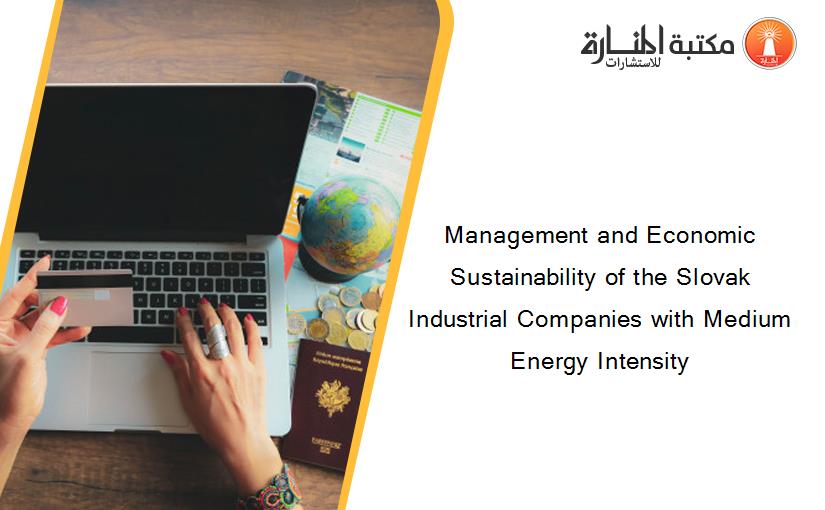 Management and Economic Sustainability of the Slovak Industrial Companies with Medium Energy Intensity