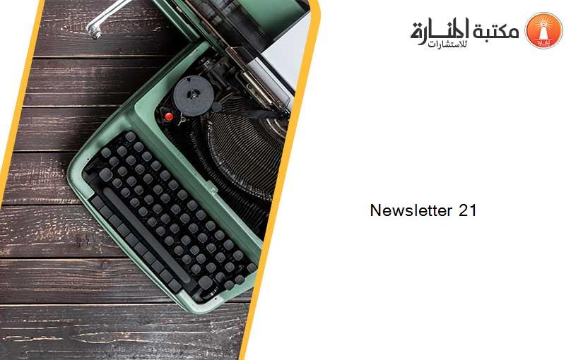 Newsletter 21