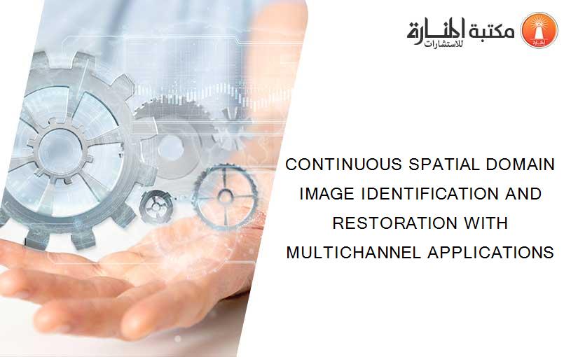CONTINUOUS SPATIAL DOMAIN IMAGE IDENTIFICATION AND RESTORATION WITH MULTICHANNEL APPLICATIONS