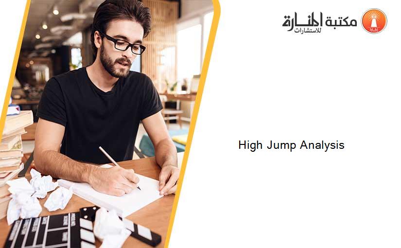 High Jump Analysis