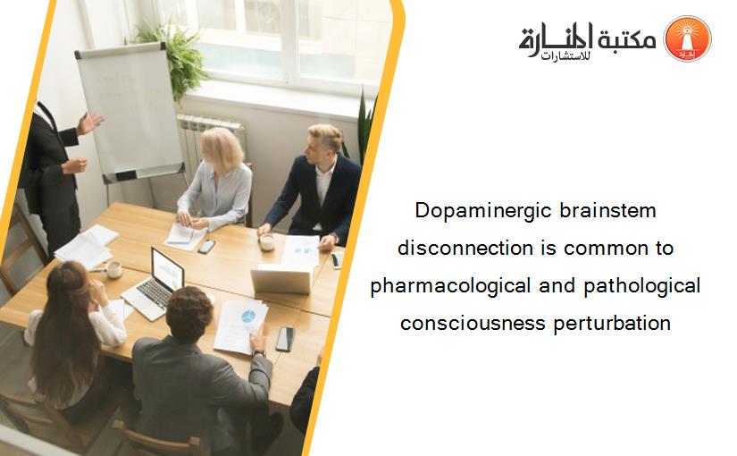 Dopaminergic brainstem disconnection is common to pharmacological and pathological consciousness perturbation