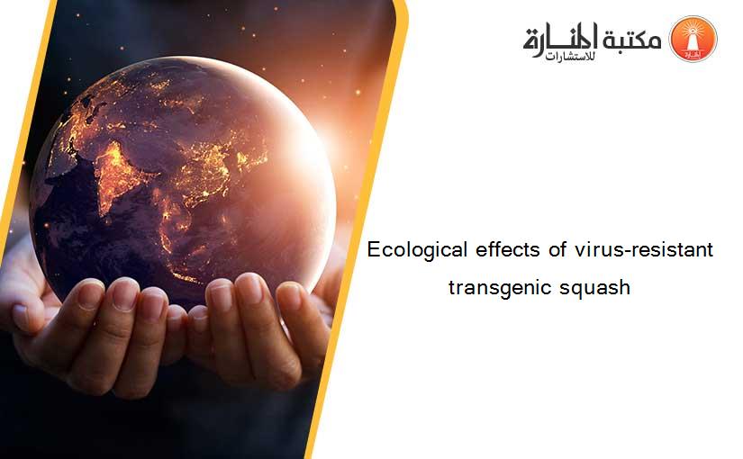 Ecological effects of virus-resistant transgenic squash