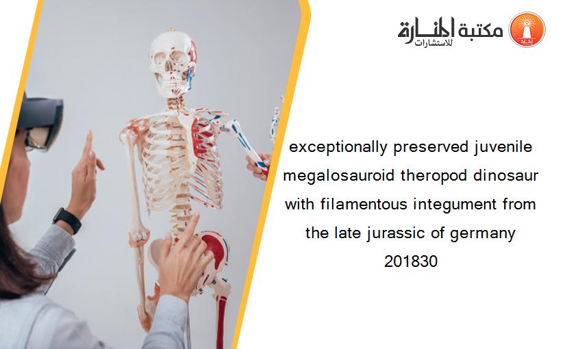 exceptionally preserved juvenile megalosauroid theropod dinosaur with filamentous integument from the late jurassic of germany 201830