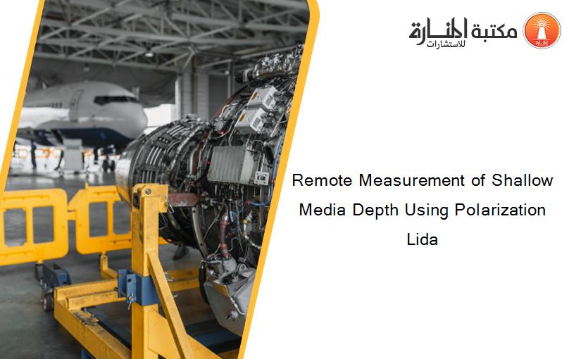 Remote Measurement of Shallow Media Depth Using Polarization Lida