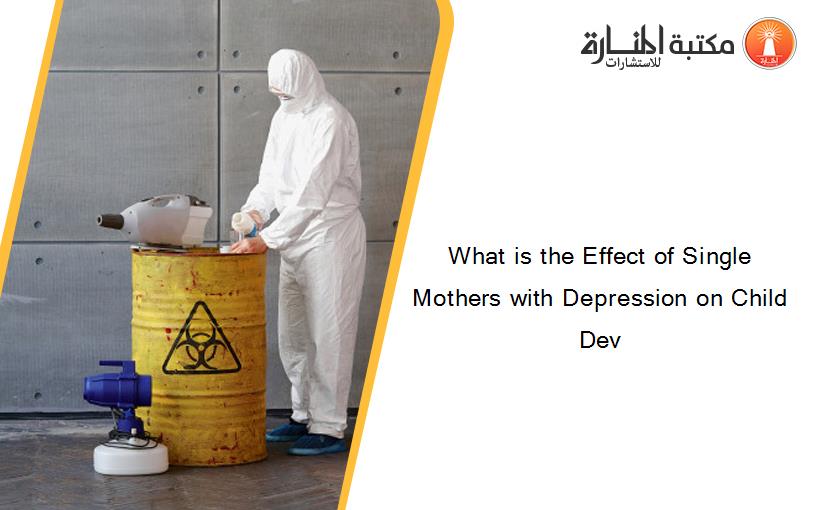 What is the Effect of Single Mothers with Depression on Child Dev