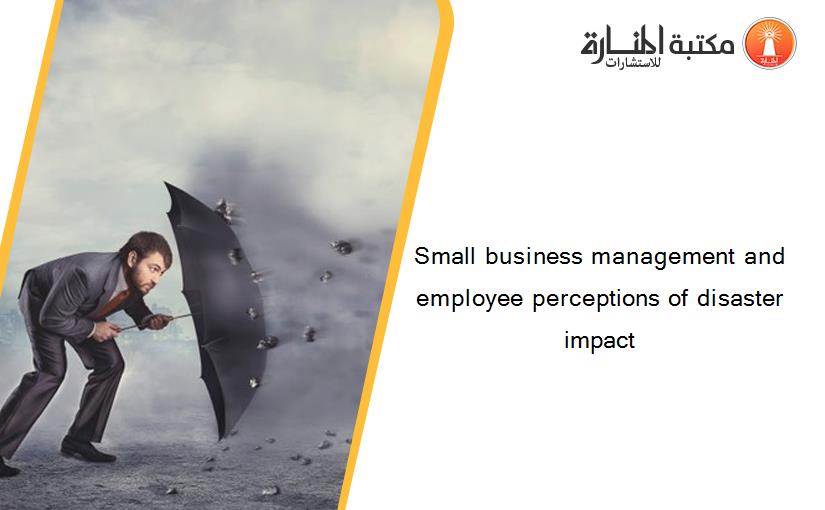 Small business management and employee perceptions of disaster impact