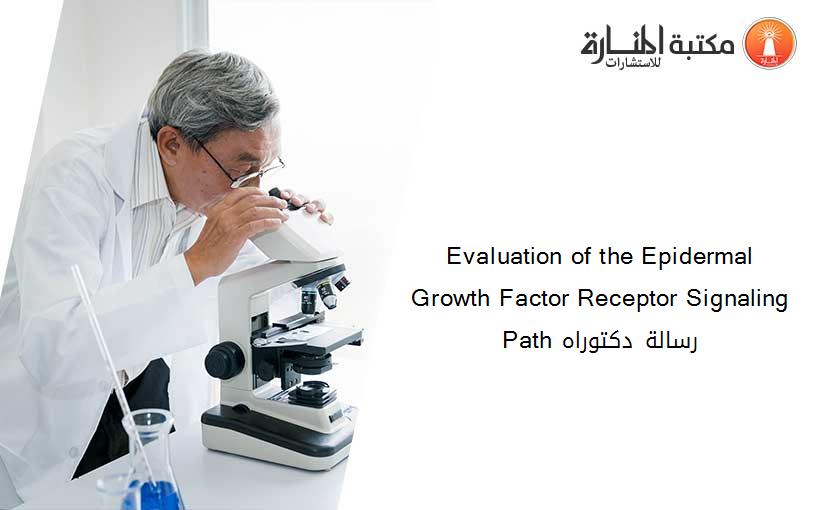 Evaluation of the Epidermal Growth Factor Receptor Signaling Path رسالة دكتوراه