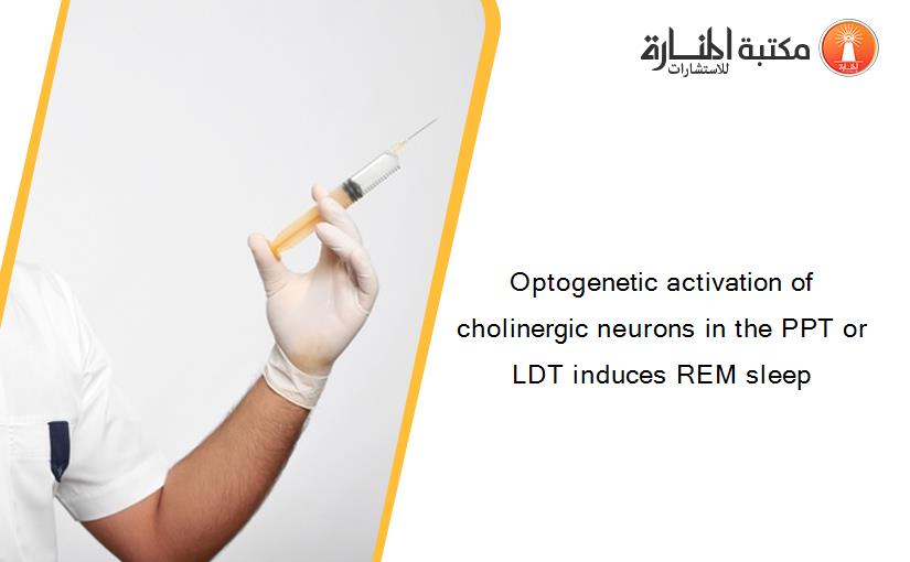 Optogenetic activation of cholinergic neurons in the PPT or LDT induces REM sleep