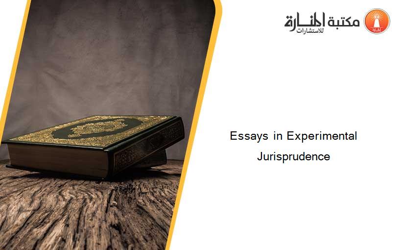 Essays in Experimental Jurisprudence