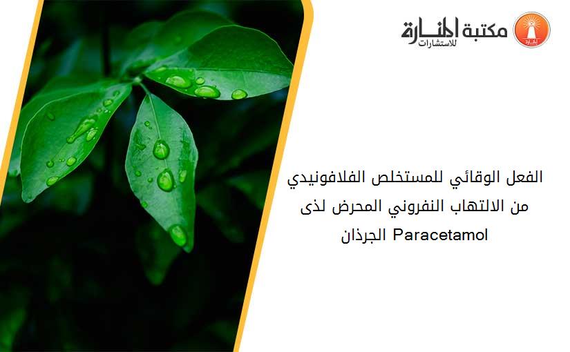 الفعل الوقائي للمستخلص الفلافونيدي من الالتهاب النفروني المحرض لذى الجرذان Paracetamol