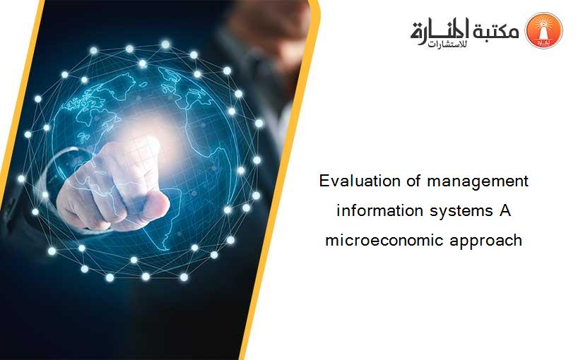 Evaluation of management information systems A microeconomic approach