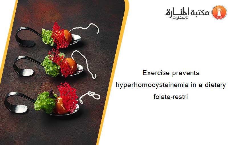 Exercise prevents hyperhomocysteinemia in a dietary folate-restri