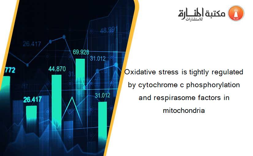 Oxidative stress is tightly regulated by cytochrome c phosphorylation and respirasome factors in mitochondria