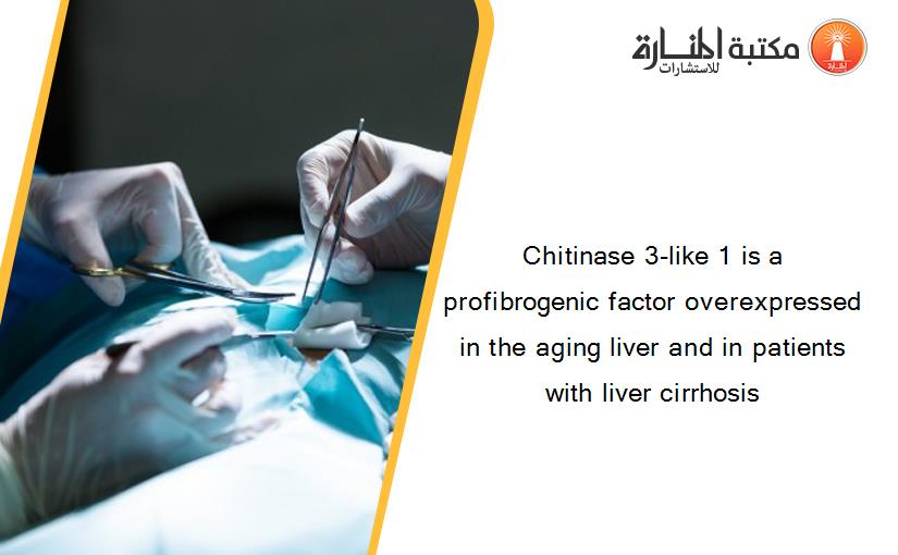 Chitinase 3-like 1 is a profibrogenic factor overexpressed in the aging liver and in patients with liver cirrhosis