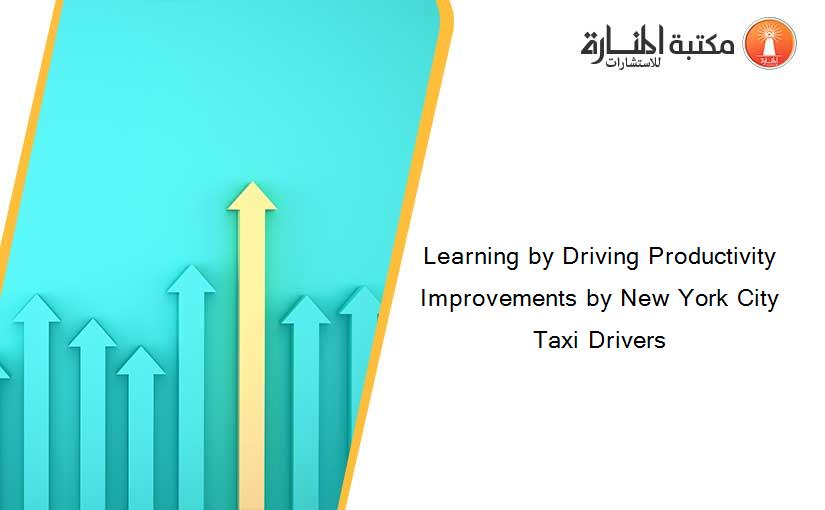 Learning by Driving Productivity Improvements by New York City Taxi Drivers
