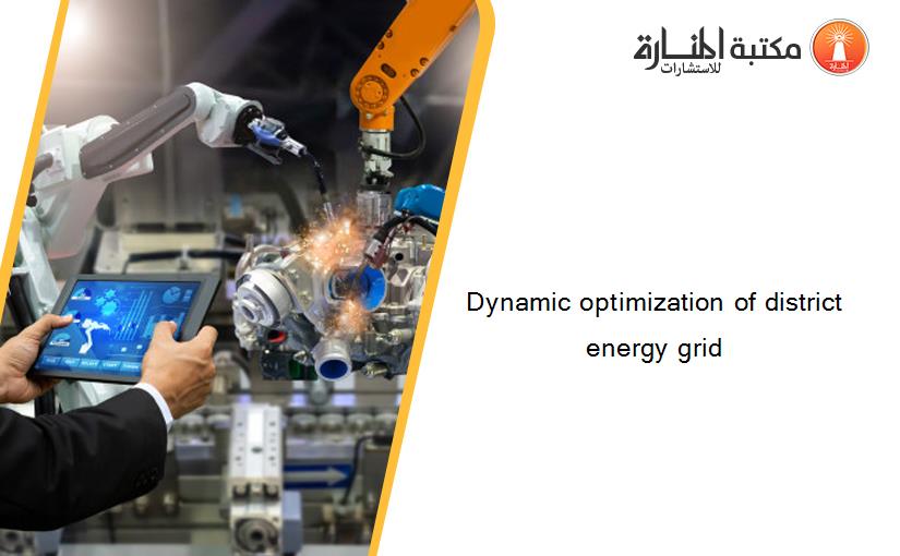 Dynamic optimization of district energy grid