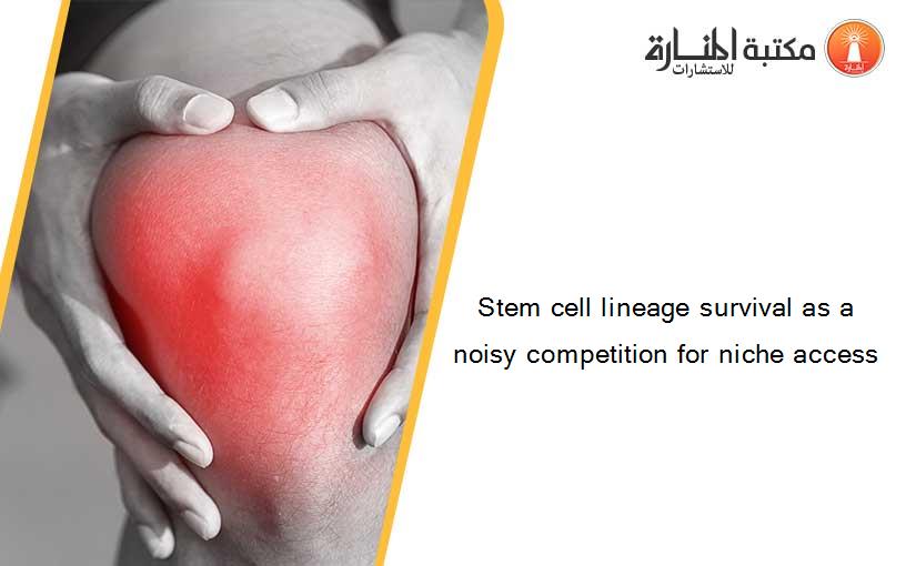 Stem cell lineage survival as a noisy competition for niche access