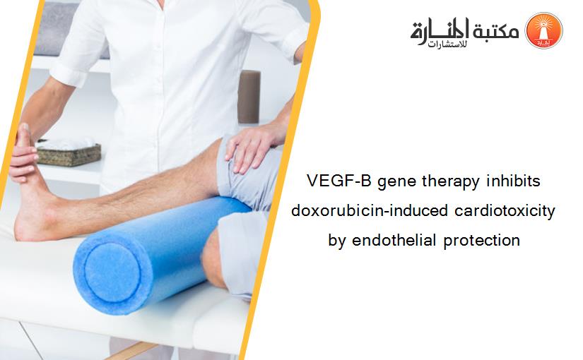 VEGF-B gene therapy inhibits doxorubicin-induced cardiotoxicity by endothelial protection