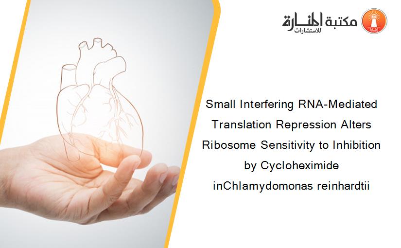 Small Interfering RNA-Mediated Translation Repression Alters Ribosome Sensitivity to Inhibition by Cycloheximide inChlamydomonas reinhardtii
