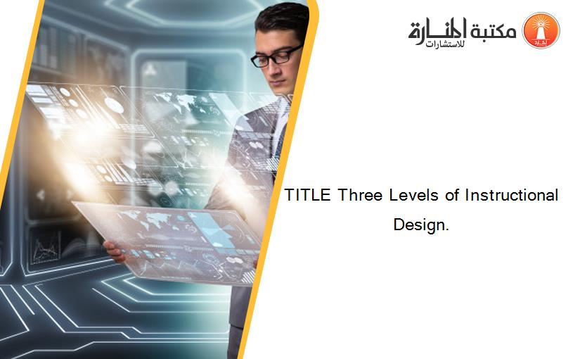 TITLE Three Levels of Instructional Design.