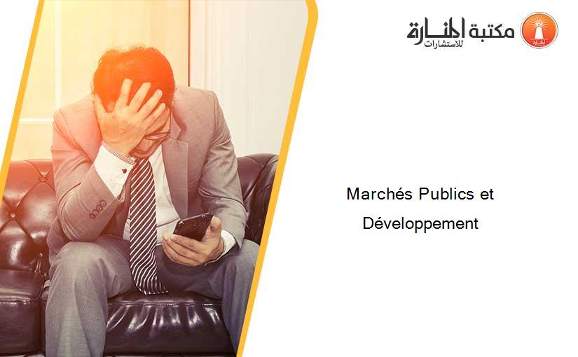 Marchés Publics et Développement