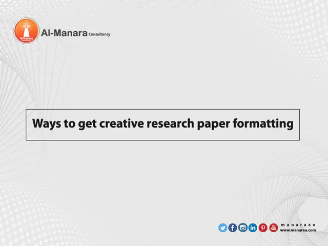 Ways to get creative research paper formatting