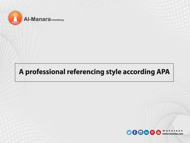 A professional referencing style according APA