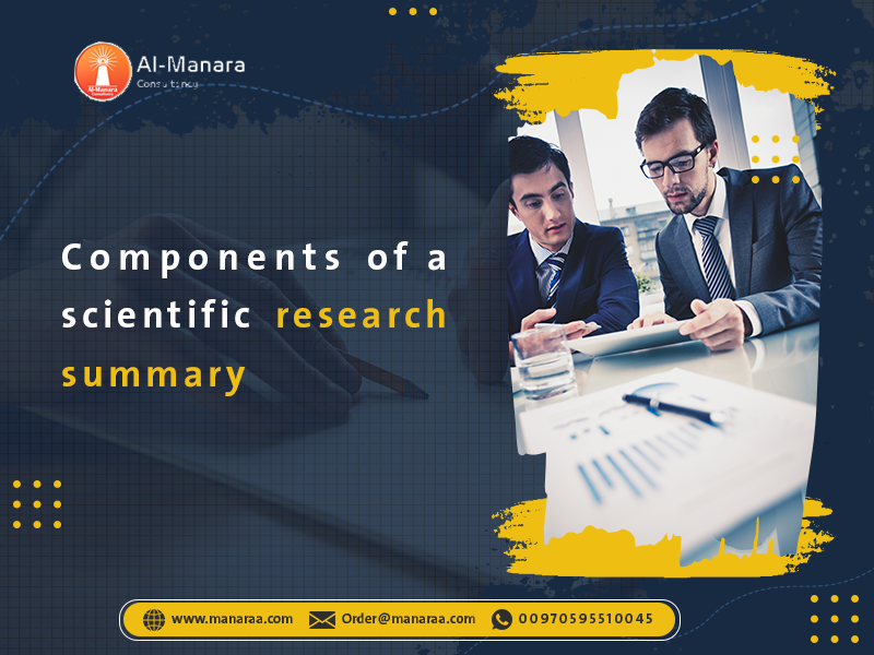 Components of a scientific research summary