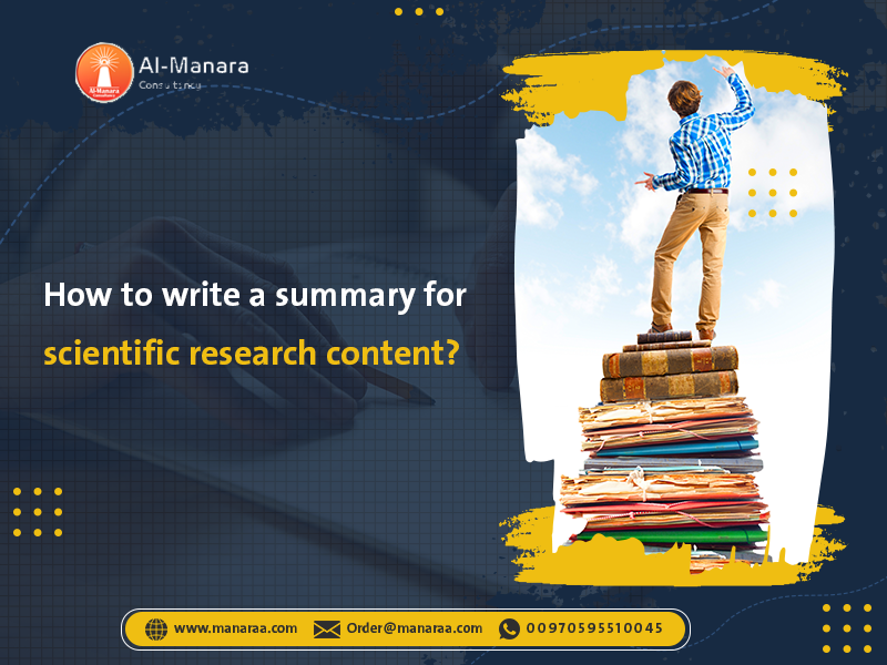 How to write a summary for scientific research