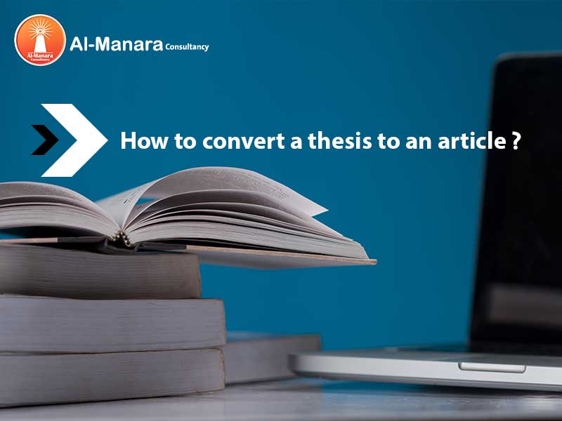 How to convert a thesis to an article?