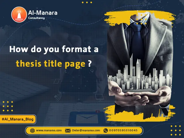 How do you format a thesis title page?