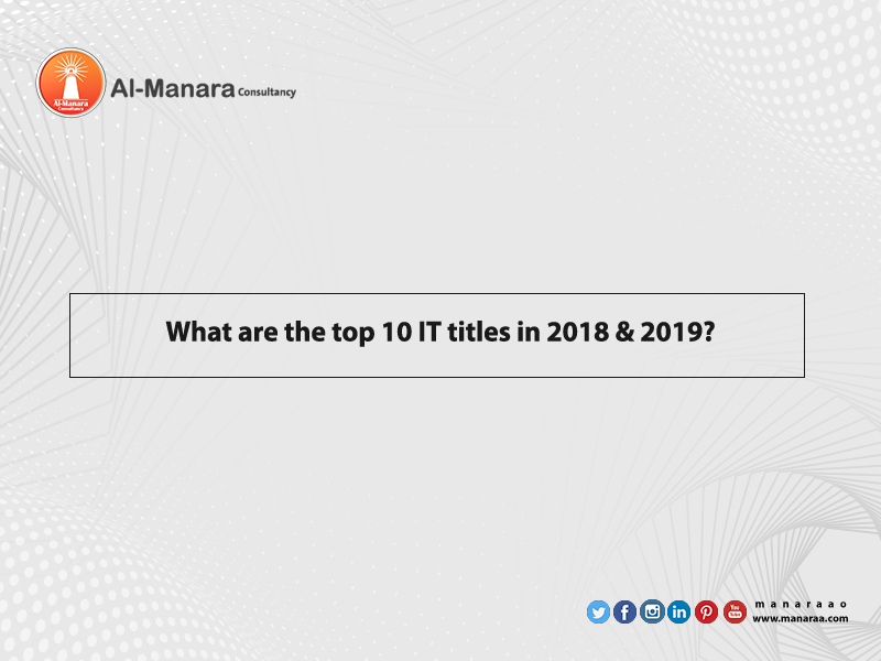 What are the top 10 IT titles in 2018 & 2019?