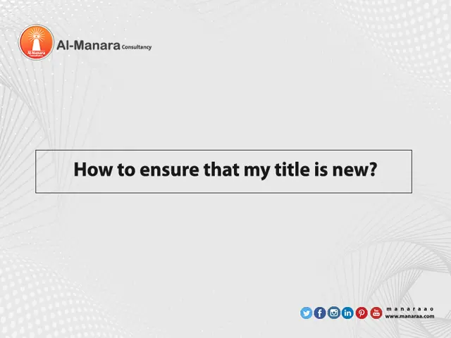 How to ensure that my title is new?