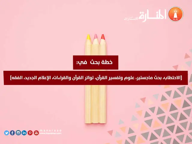 خطط بحثية في مجالات مختلفة